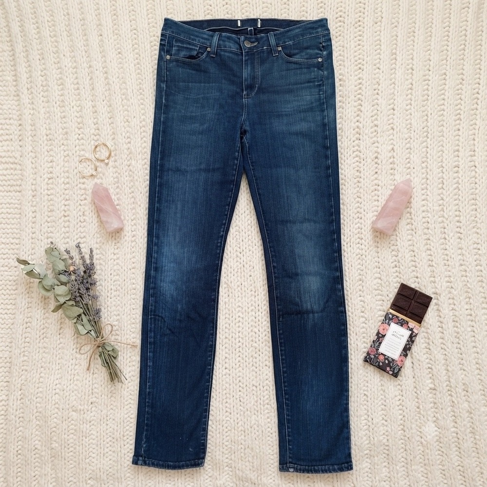 PAIGE Skyline Skinny‎ Jeans Dark Wash Denim Size 30 Womens Mid Rise Stretch